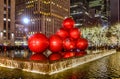 Rockfeller Center Holiday Decorations - New York City Royalty Free Stock Photo