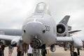 Fairchild Republic A-10 Thunderbolt airplane on display at the annual Rockford Airfest on July 31, 2010 in Rockford, IL