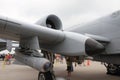 Wing missile of the A-10 Thunderbolt airplane in close view at the annual Rockford Airfest on July 31, 2010 in Rockford, IL