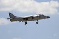 A military Harrier airplane in action at the annual Rockford Airfest on June 3, 2012 in Rockford, IL Royalty Free Stock Photo