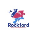 Rockford Illinois United States City Map Creative Design