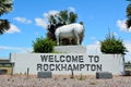 Statue of Brahman bull in Rockhampton, Queensland, Australia