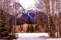 Rockie Mountains from the village, Dead Man\'s Flats, Alberta, Canada