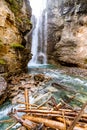 The Rockies. Johnstons Canyon. Alberta, Canada Royalty Free Stock Photo