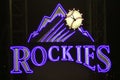 Rockies sign Royalty Free Stock Photo