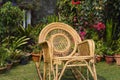 Rocking Chair, Cane Furniture Royalty Free Stock Photo