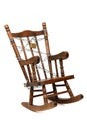 Rocking chair captured with chain and padlock Royalty Free Stock Photo
