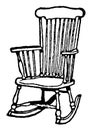 Rocking chair, vintage illustration