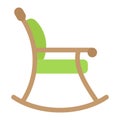 Rocking chair flat icon, Furniture and interior