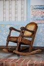 Rocking chair on a front porch Royalty Free Stock Photo