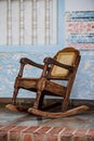 Rocking chair on a front porch