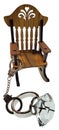 Rocking Chair handcuffs and diamond ring Royalty Free Stock Photo