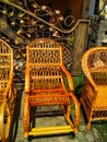 Rocking chair handmade on the market. Country house concept Royalty Free Stock Photo