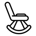 Rocking chair icon, outline style