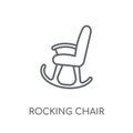 Rocking chair linear icon. Modern outline Rocking chair logo con Royalty Free Stock Photo