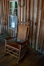 Rocking Chair on an Old-Time Front Porch. Royalty Free Stock Photo