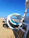 Rocking chair on the sand