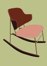 rocking chair. Vector illustration decorative background design Royalty Free Stock Photo