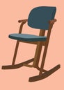 rocking chair. Vector illustration decorative background design Royalty Free Stock Photo
