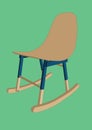 rocking chair. Vector illustration decorative background design Royalty Free Stock Photo