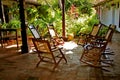 Rocking chairs, Mompos, Colombia Royalty Free Stock Photo