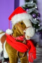 Rocking horse at Christmas Royalty Free Stock Photo