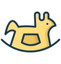 rocking horse, horse Isolated Vector Icon that can be easily modified or edit in any style Royalty Free Stock Photo