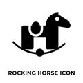 Rocking horse icon vector isolated on white background, logo con Royalty Free Stock Photo