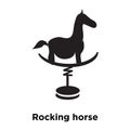 Rocking horse icon vector isolated on white background, logo con Royalty Free Stock Photo