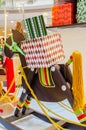 Rocking Horse with Present Box Royalty Free Stock Photo