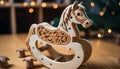 Rocking horse toy brings joy and childhood memories generated by AI