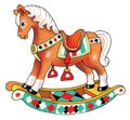 Rocking horse toy children`s Britain Royalty Free Stock Photo