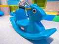 Rocking Horse Toys, Made of Plastic, indoor with children. Royalty Free Stock Photo