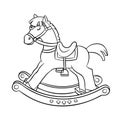 Rocking horse vector illustration. Royalty Free Stock Photo