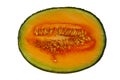 Rockmelon or cantaloupe half Royalty Free Stock Photo