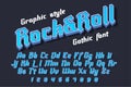 RocknRoll - decorative font with graphic style Royalty Free Stock Photo