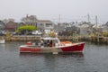 Rockport harbor in a foggy day, Massachusetts, USA Royalty Free Stock Photo