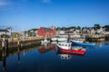 Rockport Harbour and the red building know as Motif Number One