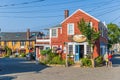 ROCKPORT, MA, USA - AUGUST. 26, 2021: Historic Gallery on Bearskin Neck in downtown Rockport, Massachusetts, USA.