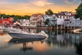 Rockport, Massachusetts, USA Downtown and Harbor View Royalty Free Stock Photo