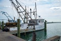 ROCKPORT, TX - 14 FEB 2023: Commercial fishing boats in the marina