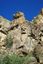 Rocks against the blue sky