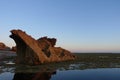 Rocks and algae during low tide at Point Lonsdale, Australia