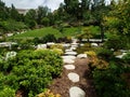 Rocks alley design Japanese friendship garden Balboa park San Diego Royalty Free Stock Photo