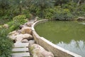 Rocks, alley and sink arranged in the park Royalty Free Stock Photo