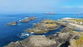 Rocks Irish Sea Atlantic Ocean on coastline Giants Causeway Co. Antrim Northern Ireland Royalty Free Stock Photo