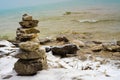 Rocks Balanced on Shoreline