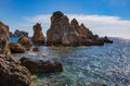Rocks on a beach in Corfu