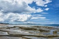 rocks on the beach on the Ionian sea on the Greek island