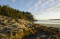 Rocks on the beach at sunset, Tonquin Beach